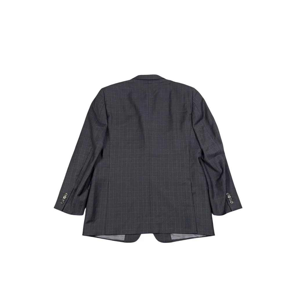Ermenegildo Zegna TROFEO BLUE PLAID WOOL SPORT COAT, EU 52R / US 42R